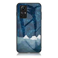 Funda Bumper Silicona Gel Espejo Patron de Moda Carcasa LS2 para Xiaomi Redmi Note 12S Azul