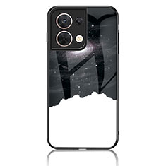 Funda Bumper Silicona Gel Espejo Patron de Moda Carcasa LS2 para Xiaomi Redmi Note 13 5G Negro