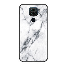 Funda Bumper Silicona Gel Espejo Patron de Moda Carcasa LS2 para Xiaomi Redmi Note 9 Blanco