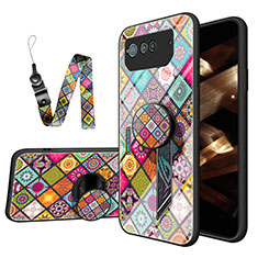 Funda Bumper Silicona Gel Espejo Patron de Moda Carcasa LS3 para Asus ROG Phone 6 Multicolor