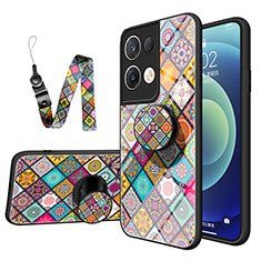 Funda Bumper Silicona Gel Espejo Patron de Moda Carcasa LS3 para Oppo Reno8 Pro 5G Multicolor