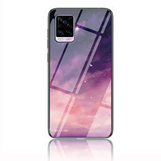 Funda Bumper Silicona Gel Espejo Patron de Moda Carcasa LS3 para Vivo V20 (2021) Morado