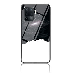 Funda Bumper Silicona Gel Espejo Patron de Moda Carcasa LS4 para Oppo Reno5 Lite Negro