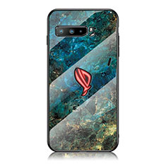 Funda Bumper Silicona Gel Espejo Patron de Moda Carcasa para Asus ROG Phone 3 Azul