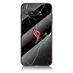 Funda Bumper Silicona Gel Espejo Patron de Moda Carcasa para Asus ROG Phone 3 Negro