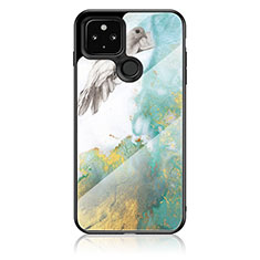 Funda Bumper Silicona Gel Espejo Patron de Moda Carcasa para Google Pixel 4a 5G Verde