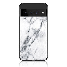 Funda Bumper Silicona Gel Espejo Patron de Moda Carcasa para Google Pixel 7 Pro 5G Blanco