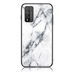 Funda Bumper Silicona Gel Espejo Patron de Moda Carcasa para Huawei Honor 10X Lite Blanco