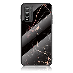 Funda Bumper Silicona Gel Espejo Patron de Moda Carcasa para Huawei Honor 10X Lite Oro y Negro