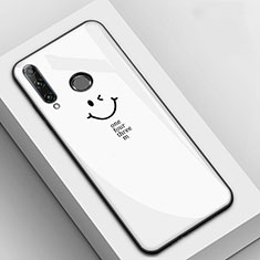 Funda Bumper Silicona Gel Espejo Patron de Moda Carcasa para Huawei Honor 20i Blanco