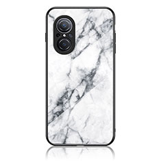 Funda Bumper Silicona Gel Espejo Patron de Moda Carcasa para Huawei Honor 50 SE 5G Blanco