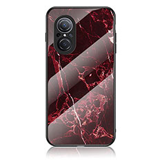 Funda Bumper Silicona Gel Espejo Patron de Moda Carcasa para Huawei Honor 50 SE 5G Rojo