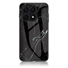 Funda Bumper Silicona Gel Espejo Patron de Moda Carcasa para Huawei Honor 70 Lite 5G Negro