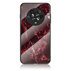 Funda Bumper Silicona Gel Espejo Patron de Moda Carcasa para Huawei Honor Magic4 5G Rojo