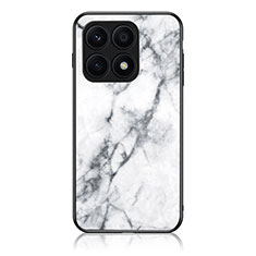 Funda Bumper Silicona Gel Espejo Patron de Moda Carcasa para Huawei Honor X6 5G Blanco