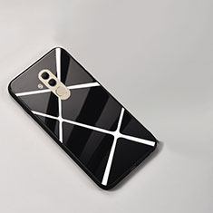 Funda Bumper Silicona Gel Espejo Patron de Moda Carcasa para Huawei Mate 20 Lite Negro