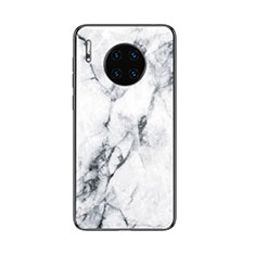 Funda Bumper Silicona Gel Espejo Patron de Moda Carcasa para Huawei Mate 30 Blanco