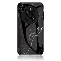 Funda Bumper Silicona Gel Espejo Patron de Moda Carcasa para Huawei Mate 50 Negro