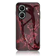 Funda Bumper Silicona Gel Espejo Patron de Moda Carcasa para Huawei Nova 10 SE Rojo