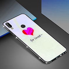 Funda Bumper Silicona Gel Espejo Patron de Moda Carcasa para Huawei Nova 3e Blanco