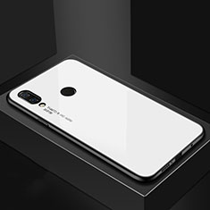 Funda Bumper Silicona Gel Espejo Patron de Moda Carcasa para Huawei P Smart+ Plus Blanco