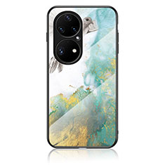 Funda Bumper Silicona Gel Espejo Patron de Moda Carcasa para Huawei P50 Pro Verde