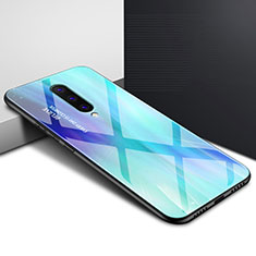 Funda Bumper Silicona Gel Espejo Patron de Moda Carcasa para OnePlus 8 Cian