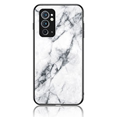 Funda Bumper Silicona Gel Espejo Patron de Moda Carcasa para OnePlus 9RT 5G Blanco