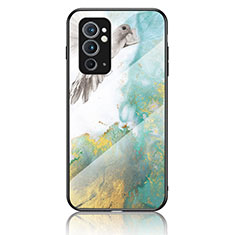 Funda Bumper Silicona Gel Espejo Patron de Moda Carcasa para OnePlus 9RT 5G Verde