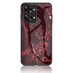 Funda Bumper Silicona Gel Espejo Patron de Moda Carcasa para OnePlus Nord 2T 5G Rojo