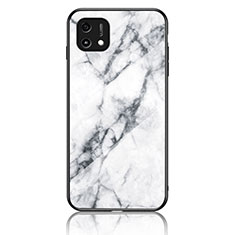 Funda Bumper Silicona Gel Espejo Patron de Moda Carcasa para Oppo A16e Blanco