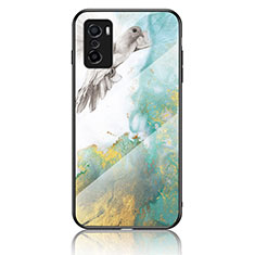 Funda Bumper Silicona Gel Espejo Patron de Moda Carcasa para Oppo A55S 5G Verde