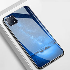 Funda Bumper Silicona Gel Espejo Patron de Moda Carcasa para Oppo A72 5G Azul