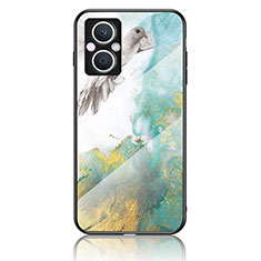 Funda Bumper Silicona Gel Espejo Patron de Moda Carcasa para Oppo F21s Pro 5G Verde