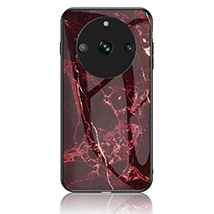 Funda Bumper Silicona Gel Espejo Patron de Moda Carcasa para Realme 11 Pro 5G Rojo