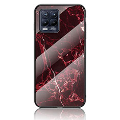 Funda Bumper Silicona Gel Espejo Patron de Moda Carcasa para Realme 8 4G Rojo