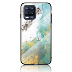 Funda Bumper Silicona Gel Espejo Patron de Moda Carcasa para Realme 8 4G Verde