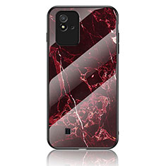 Funda Bumper Silicona Gel Espejo Patron de Moda Carcasa para Realme C11 (2021) Rojo