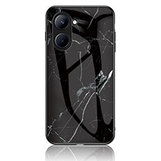 Funda Bumper Silicona Gel Espejo Patron de Moda Carcasa para Realme C33 (2023) Negro