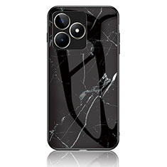 Funda Bumper Silicona Gel Espejo Patron de Moda Carcasa para Realme C51 Negro