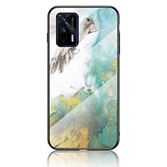 Funda Bumper Silicona Gel Espejo Patron de Moda Carcasa para Realme GT 5G Verde