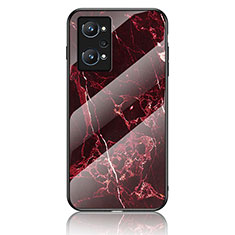 Funda Bumper Silicona Gel Espejo Patron de Moda Carcasa para Realme GT Neo2 5G Rojo