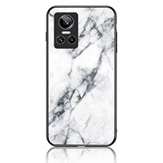 Funda Bumper Silicona Gel Espejo Patron de Moda Carcasa para Realme GT Neo3 5G Blanco