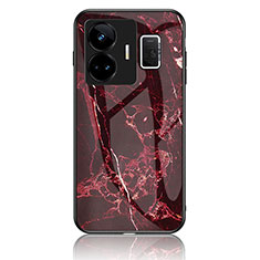 Funda Bumper Silicona Gel Espejo Patron de Moda Carcasa para Realme GT Neo5 240W 5G Rojo