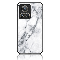 Funda Bumper Silicona Gel Espejo Patron de Moda Carcasa para Realme GT2 Master Explorer Blanco