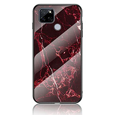 Funda Bumper Silicona Gel Espejo Patron de Moda Carcasa para Realme Q2i 5G Rojo