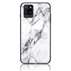 Funda Bumper Silicona Gel Espejo Patron de Moda Carcasa para Realme V11 5G Blanco