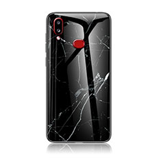 Funda Bumper Silicona Gel Espejo Patron de Moda Carcasa para Samsung Galaxy A10s Negro