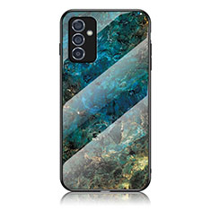 Funda Bumper Silicona Gel Espejo Patron de Moda Carcasa para Samsung Galaxy A15 4G Azul