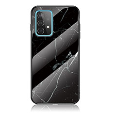 Funda Bumper Silicona Gel Espejo Patron de Moda Carcasa para Samsung Galaxy A52 4G Negro